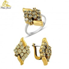 Gümüş Otantik Taşlı Set